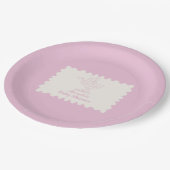 Retro Stroller Sketch Doodle Kinderdusche Pappteller (Schrägansicht)