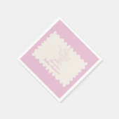 Retro Stroller Sketch Doodle Kinderdusche Serviette (Ecke)