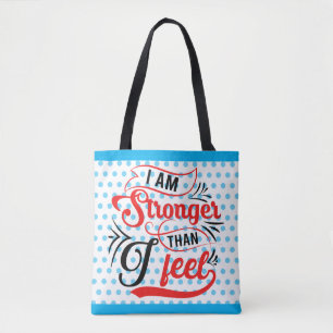 Retro Stronger als ich fühle Tasche