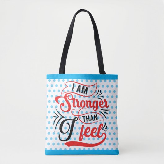 Retro Stronger als ich fühle Tasche (Vorderseite)