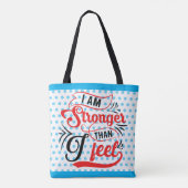 Retro Stronger als ich fühle Tasche (Rückseite)
