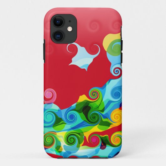 Retro Strudel-buntes Grafikdesign Case-Mate iPhone Hülle (Rückseite)