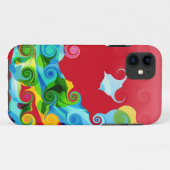 Retro Strudel-buntes Grafikdesign Case-Mate iPhone Hülle (Rückseite (Horizontal))
