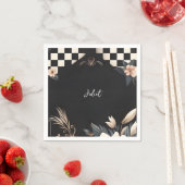 Retro Studio Kreatives Illustriertes Brautparty Serviette (Beispiel)