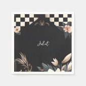 Retro Studio Kreatives Illustriertes Brautparty Serviette (Vorderseite)