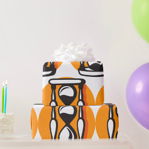 Retro-Stundenglas-Timer Minimalistische Zeit Geschenkpapier