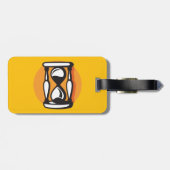 Retro-Stundenglas-Zeit Minimalistisch Gepäckanhänger (Rückseite horizontal)