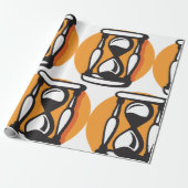 Retro-Stundenglas-Zeit Minimalistisch Geschenkpapier (Ungerollt)