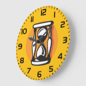 Retro-Stundenglas-Zeit Minimalistisch Große Wanduhr (Winkel)
