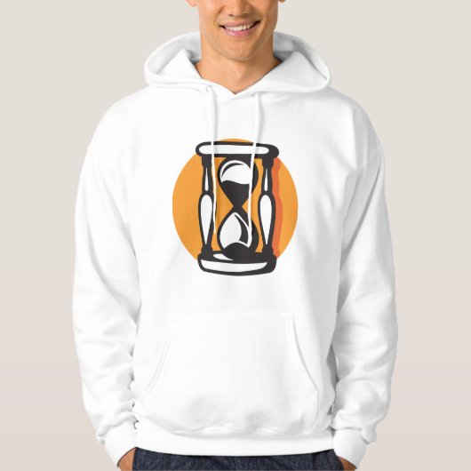 Retro-Stundenglas-Zeit Minimalistisch Hoodie (Vorderseite)