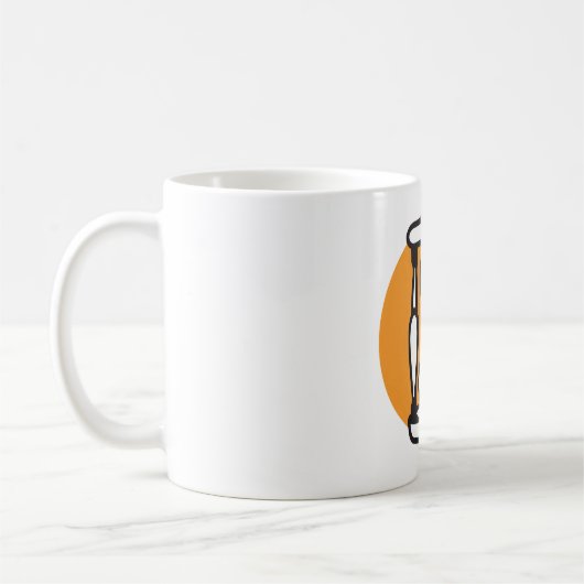 Retro-Stundenglas-Zeit Minimalistisch Kaffeetasse (Links)