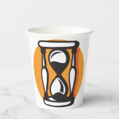 Retro-Stundenglas-Zeit Minimalistisch Pappbecher (Vorderseite)