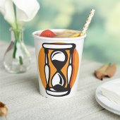 Retro-Stundenglas-Zeit Minimalistisch Pappbecher