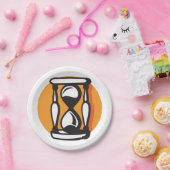 Retro-Stundenglas-Zeit Minimalistisch Pappteller (Party)