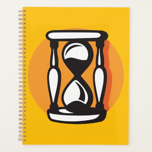 Retro-Stundenglas-Zeit Minimalistisch Planer (Vorderseite)