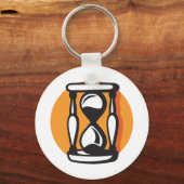 Retro-Stundenglas-Zeit Minimalistisch Schlüsselanhänger (Vorderseite)