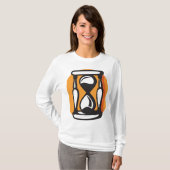 Retro-Stundenglas-Zeit Minimalistisch T-Shirt (Vorne ganz)