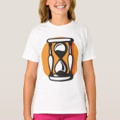 Retro-Stundenglas-Zeit Minimalistisch T-Shirt (Vorderseite)