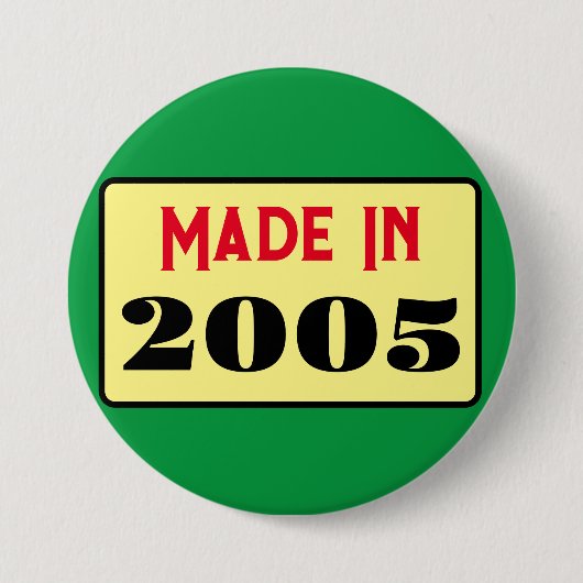 Retro style 21st birthday badge 2005 button (Vorderseite)