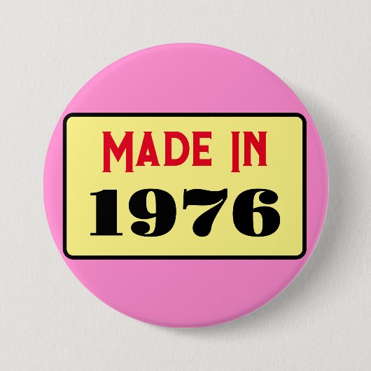 Retro style 50th birthday badge 1976 button (Vorderseite)