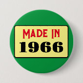 Retro style 60th birthday badge 1966 button (Vorderseite)