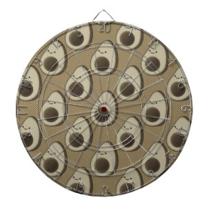 Retro-Style Avocado-Muster Dartscheibe