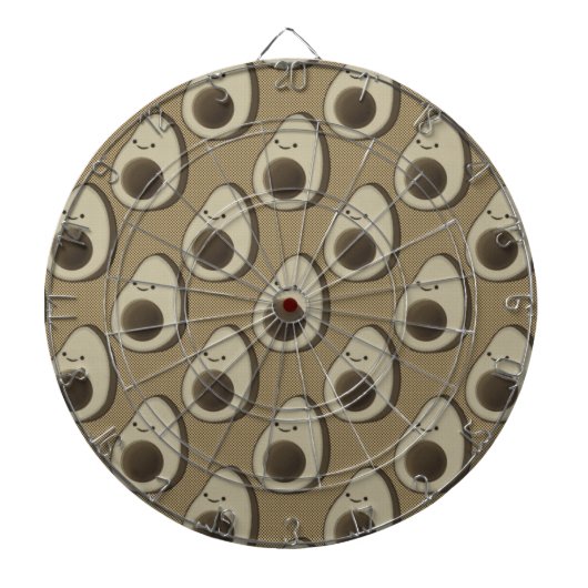 Retro-Style Avocado-Muster Dartscheibe (vorne)