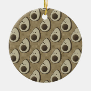 Retro-Style Avocado-Muster Keramikornament