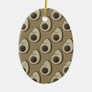 Retro-Style Avocado-Muster Keramikornament