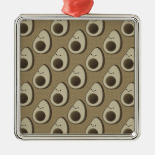 Retro-Style Avocado-Muster Ornament Aus Metall