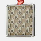 Retro-Style Avocado-Muster Ornament Aus Metall (Links)
