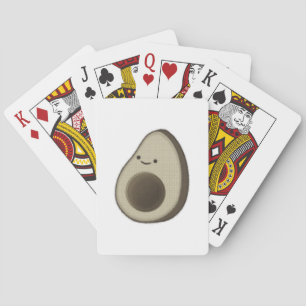 Retro-Style Avocado-Zeichnung Spielkarten