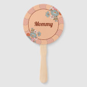 Retro Style Baby Shower Mommy und Daddy Game Fan Fächer (Vorderseite)