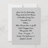 Retro Style Bachelor Party Ankündigung (Rückseite)