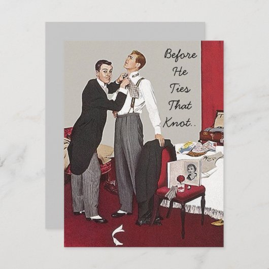 Retro Style Bachelor Party Ankündigung (Vorne/Hinten)