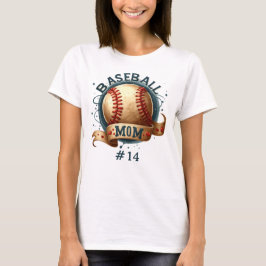 Retro Style Baseball-Mama Personalisiert T-Shirt