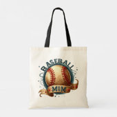 Retro Style Baseball-Mama Personalisiert Tragetasche (Rückseite)