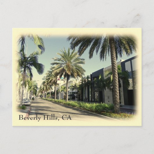 Retro Style Beverly Hills Postcard! Postkarte (Vorderseite)
