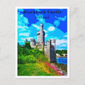Retro Style Blackrock Castle, Cork Irland Postkarte (Vorderseite)