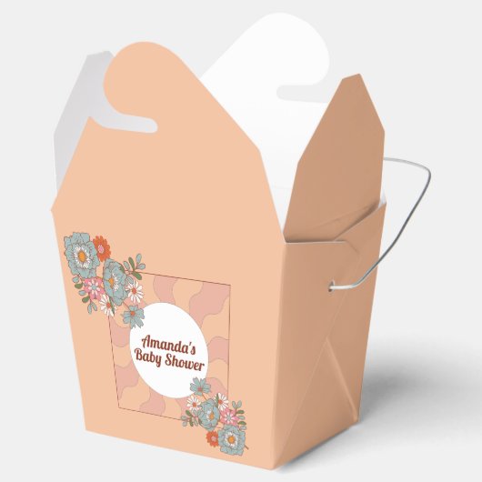 Retro Style Blume Baby Showbox Geschenkschachtel (Geöffnet)