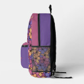 Retro-Style-Blume Bedruckter Rucksack (Rechts)