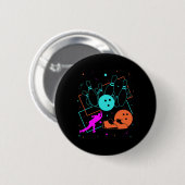 Retro Style Bowler Team 80er Jahre Bowling Button (Vorne & Hinten)