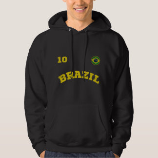 Retro Style Brasilien Fußball Team Nummer 10 Fußba Hoodie