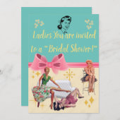 Retro Style "Brautparty" Einladung (Vorne/Hinten)