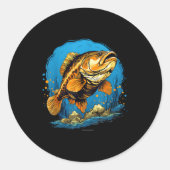 Retro Style Calico B Runder Aufkleber (Vorderseite)