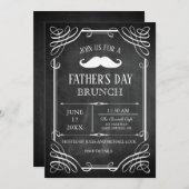 Retro Style Chalkboard Vatertag Party Einladung (Vorne/Hinten)