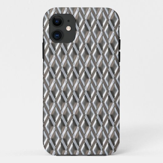 Retro Style Checkered Chrome Diamonds Print Case-Mate iPhone Hülle (Rückseite)