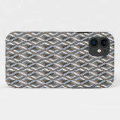 Retro Style Checkered Chrome Diamonds Print Case-Mate iPhone Hülle (Rückseite (Horizontal))