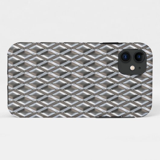 Retro Style Checkered Chrome Diamonds Print Case-Mate iPhone Hülle (Rückseite (Horizontal))