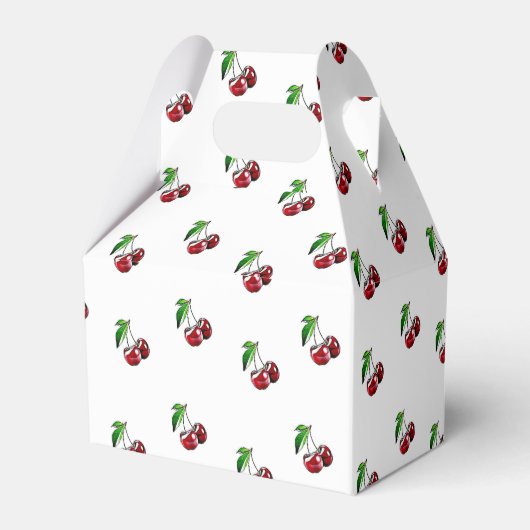 Retro Style Cherries Candy oder Cupcake Box Geschenkschachtel (Rückseite)